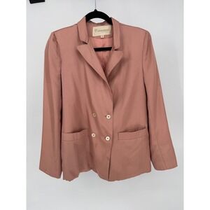 John Meyer Vintage Mauve Double Breasted Blazer Jacket Womens Size 8